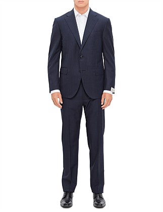 Striped Wool Twill Leader Suit