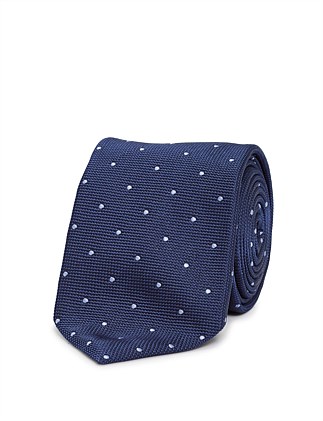 Polka Dot Jacquard Silk Tie