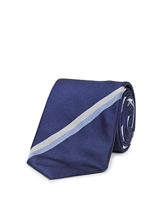 Regimental Stripe Jacquard Silk Tie