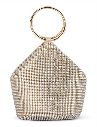 ELLIE Crystal Mesh Handle Bag