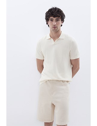 ZIG ZAG KNIT POLO