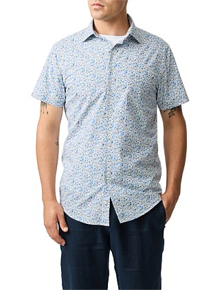 GALE STREET SHORT SLEEVE SPORTS FIT SHIRT - SNOW