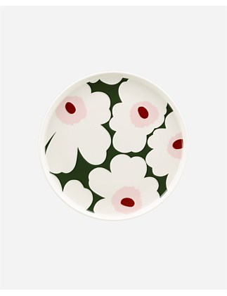 Oiva Unikko plate green/pink 20cm