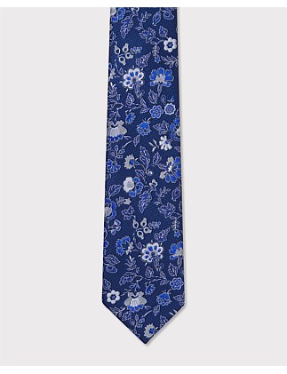 TIE FLORAL NAVY