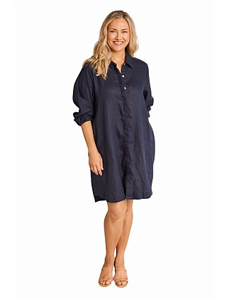 ANOUK LINEN VISCOSE SHIRT DRESS