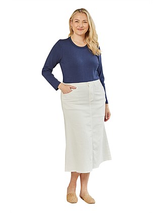 DENIM A-LINE SKIRT