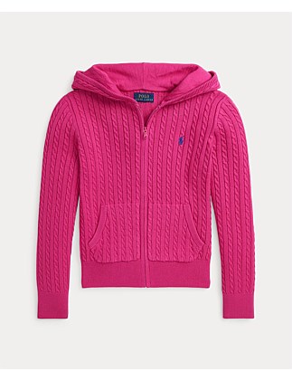 Mini-Cable Cotton Full-Zip Hoodie (7 Yrs- 12 Yrs)