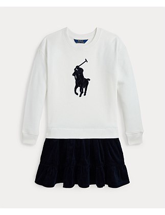 Big Pony Corduroy-Skirt Fleece Dress (7 Yrs- 12 Yrs)