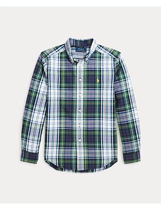 Plaid Brushed Cotton Oxford Shirt (8 Yrs-18 Yrs)