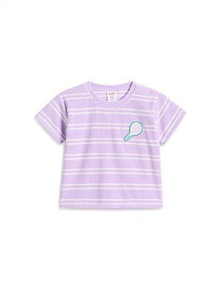 STRIPED TERRY TEE