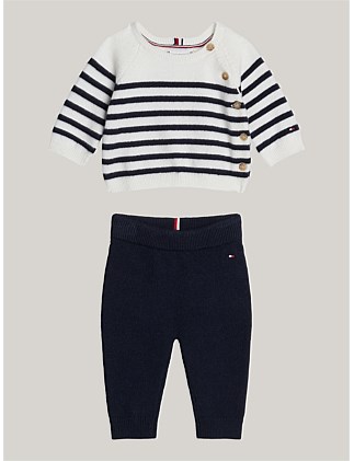 BABY NAUTICAL STRIPE SWEATER SET