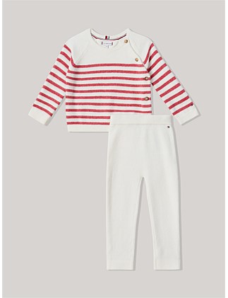 BABY NAUTICAL STRIPE SWEATER SET