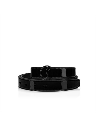 LOUBI54 BELT REVERS 25MM PATENT VOG/CALF PARIS BLACK