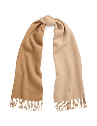 FRINGE-TRIM WOOL SCARF