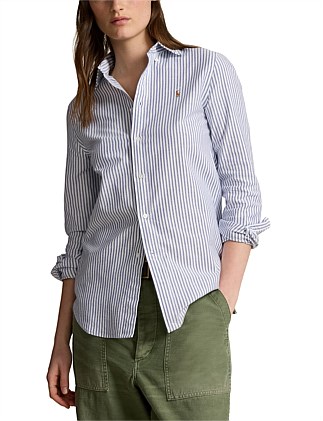 STRETCH SLIM FIT STRIPED OXFORD SHIRT