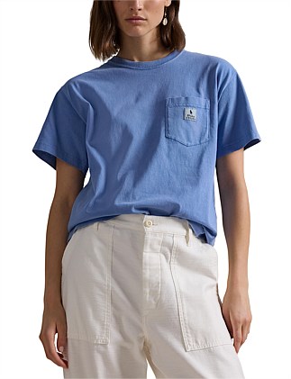 COTTON JERSEY POCKET TEE