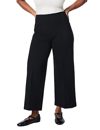 Ponte Cropped Wide Leg