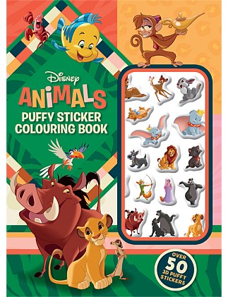 Disney Animals Puffy Sticker Colouring Book