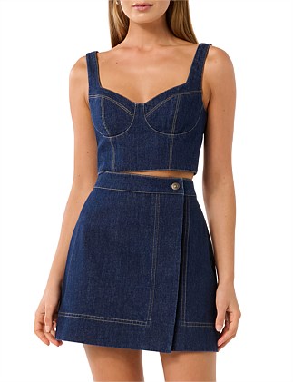 MELINDA DENIM CORSET TOP