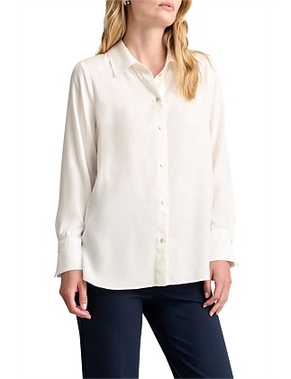 SOFT TWILL SHIRT - CHALK