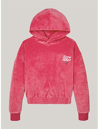 TH SCRIPT VELOUR HOODIE