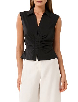 STELLA COTTON RUCHED TOP