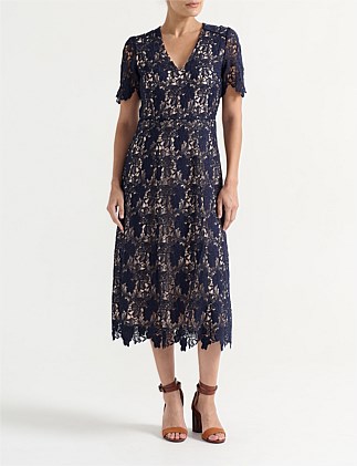 FLARED LACE DRESS