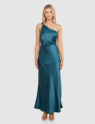 ADA ONE SHOULDER SATIN DRESS