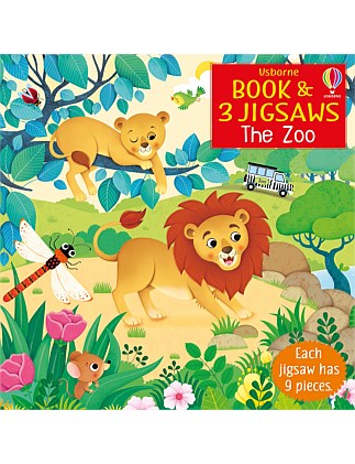 USBORNE BOOK AND JIGSAW THE ZOO