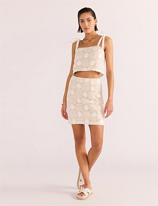 LYRIA PALM LACE SKIRT