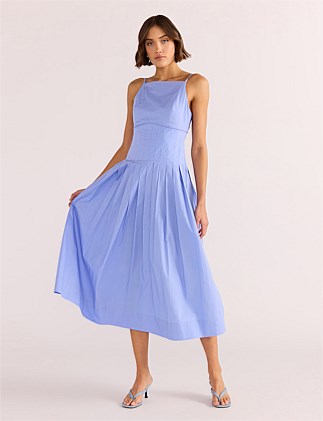 AVALON SQUARE NECK MIDI DRESS