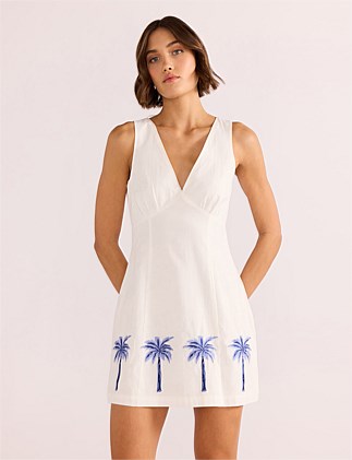 ISADORA EMBROIDERED MINI DRESS