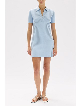 Lex Knit Mini Dress Blue Haze