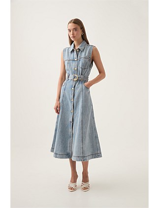 Ray Denim Midi Dress