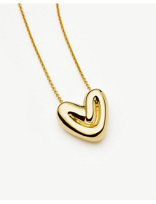 PUFFY HEART PENDANT NECKLACE