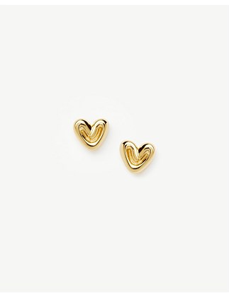 PUFFY HEART MINI STUD EARRINGS