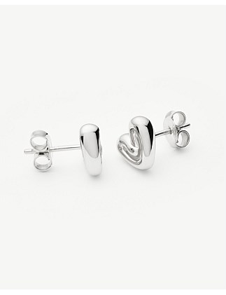 PUFFY HEART MINI STUD EARRINGS