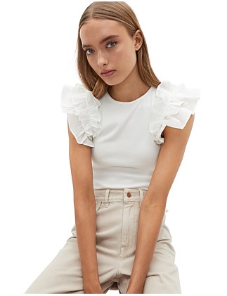 VOILE RUFFLE TEE