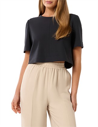 AIDEN BOXY CREPE TOP