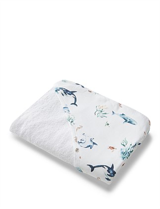 Ocean Organic Hooded Baby Towel