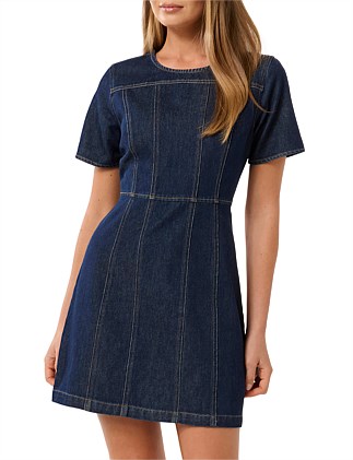 BLEU SHIFT DENIM DRESS