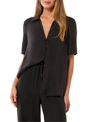 BELLA CUPRO BUTTON FRONT SHIRT