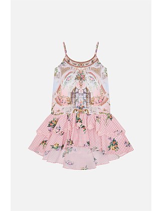 KIDS TIERED HI-LO PARTY DRESS (12 Yrs - 14 Yrs)