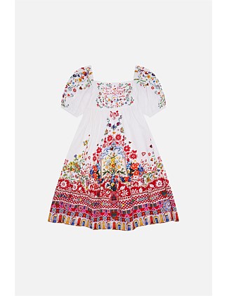 KIDS MIDI DRESS WITH PUFF SLEEVE (12 Yrs - 14 Yrs)