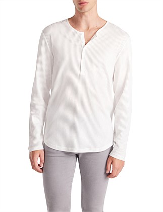 LS RIBBED HENLEY