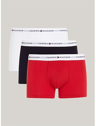 3-Pack Stretch Cotton Logo Trunks