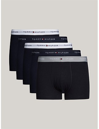 5-Pack Contrast Logo Waistband Trunks