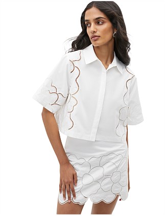 LACE BRODERIE SHIRT