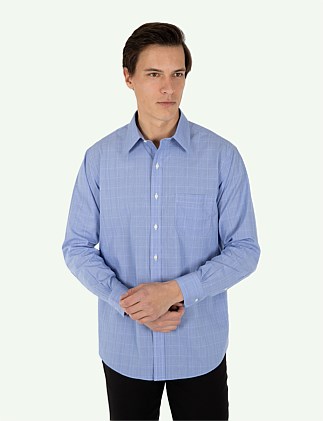 Regular Fit Non-Iron Dress Shirt Broadcloth Oxford Forward Point Collar