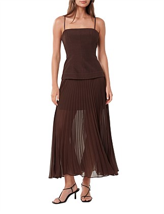 NADIA DROPPED WAIST MIDI DRESS